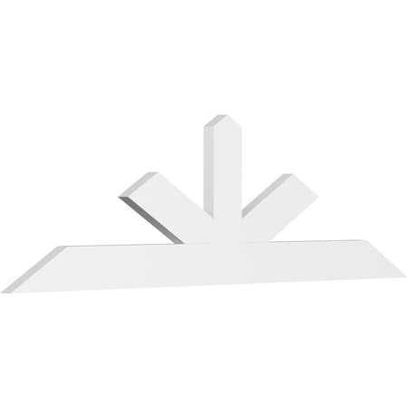 Ekena Millwork Saratoga Architectural Grade PVC Gable Bracket, 84"W x 24 1/2"H x 2"D x 6"F, 7/12 Pitch GBP084X25X0206SAR00